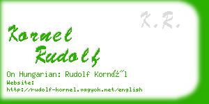 kornel rudolf business card
